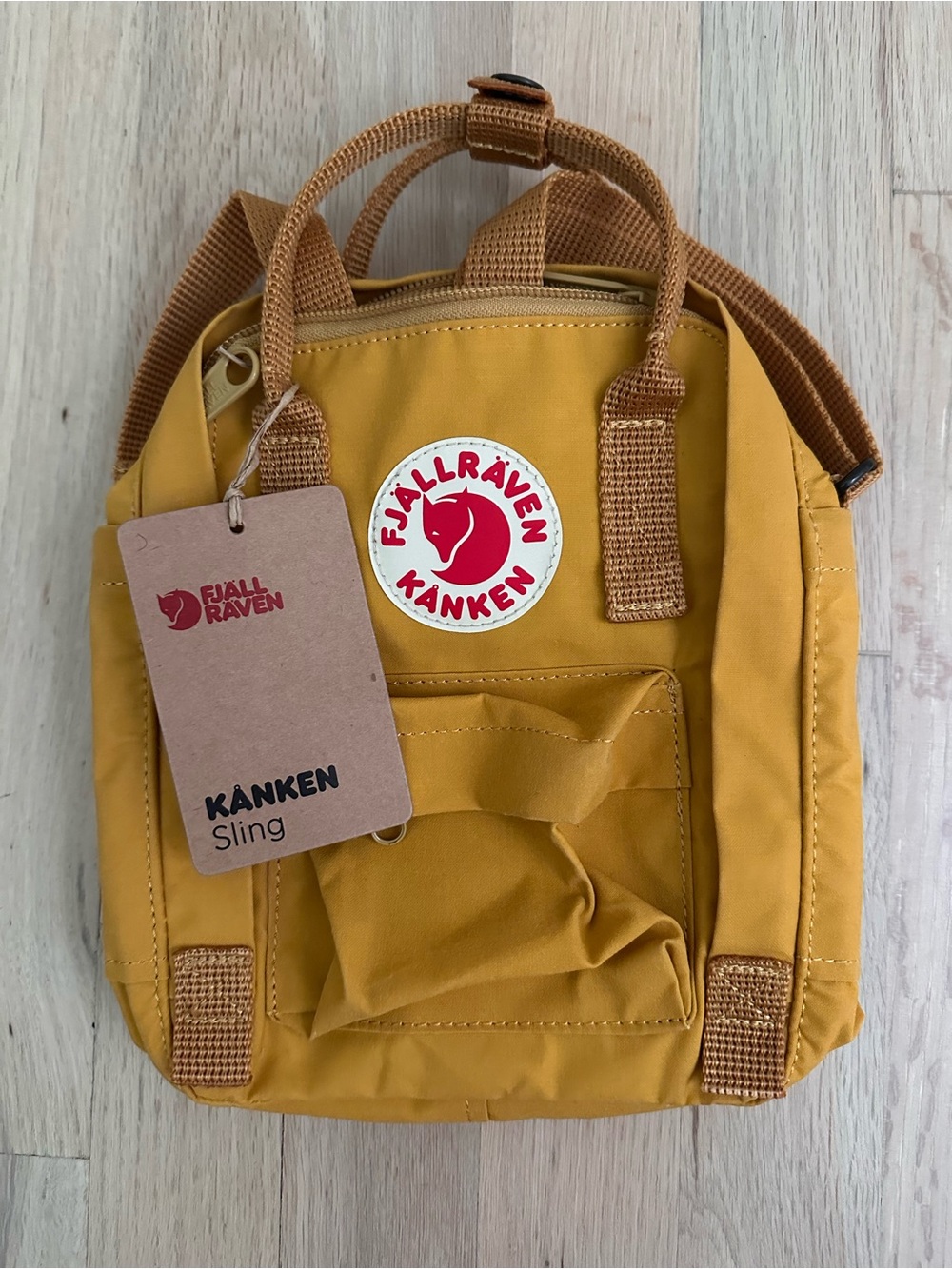 NEW! Fjallraven Kanken Sling Mini Crossbody in Ochre Yellow / Mustard